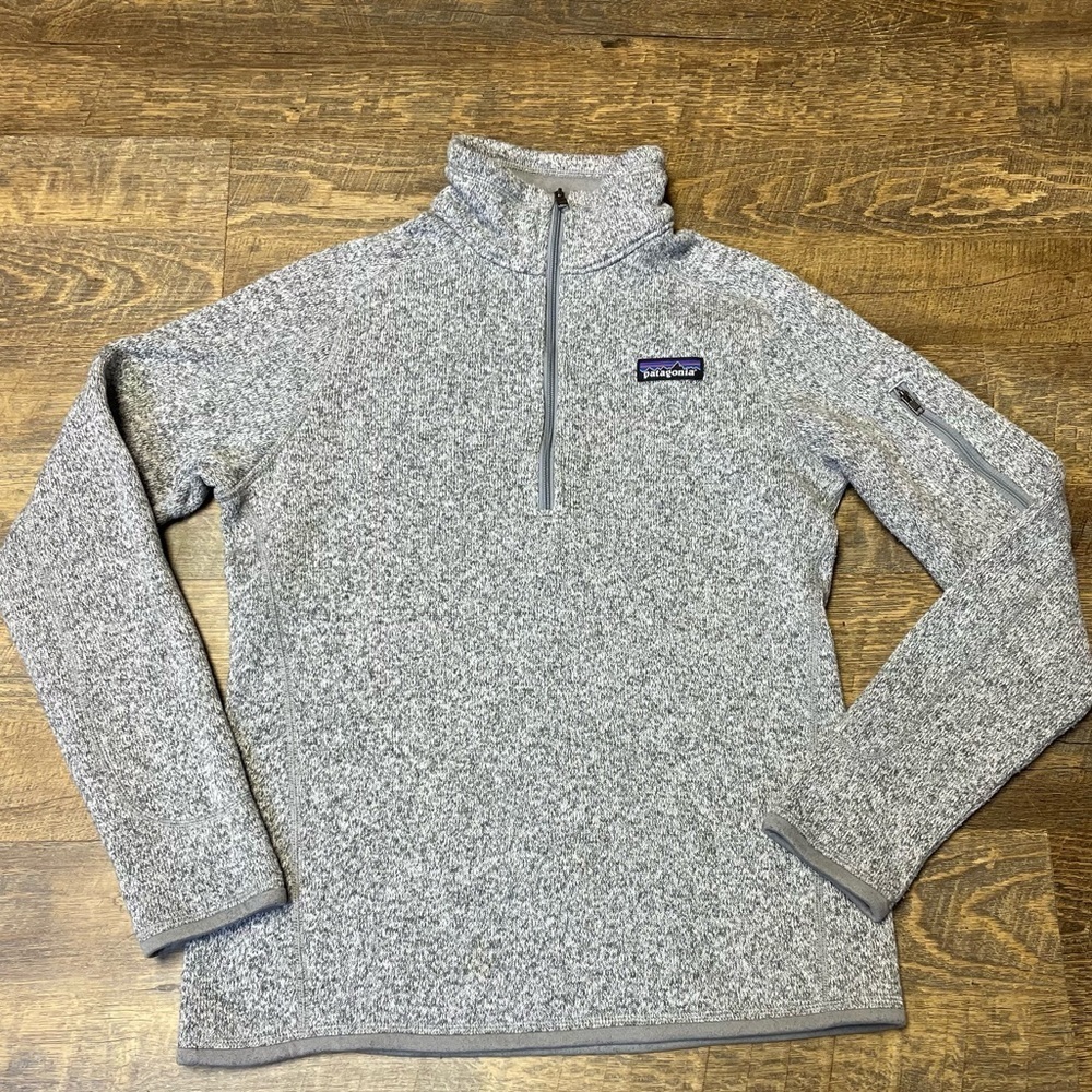 Patagonia Better Sweater Fleece 1/4 Zip Pullover Women's Small Gray Jacket Top